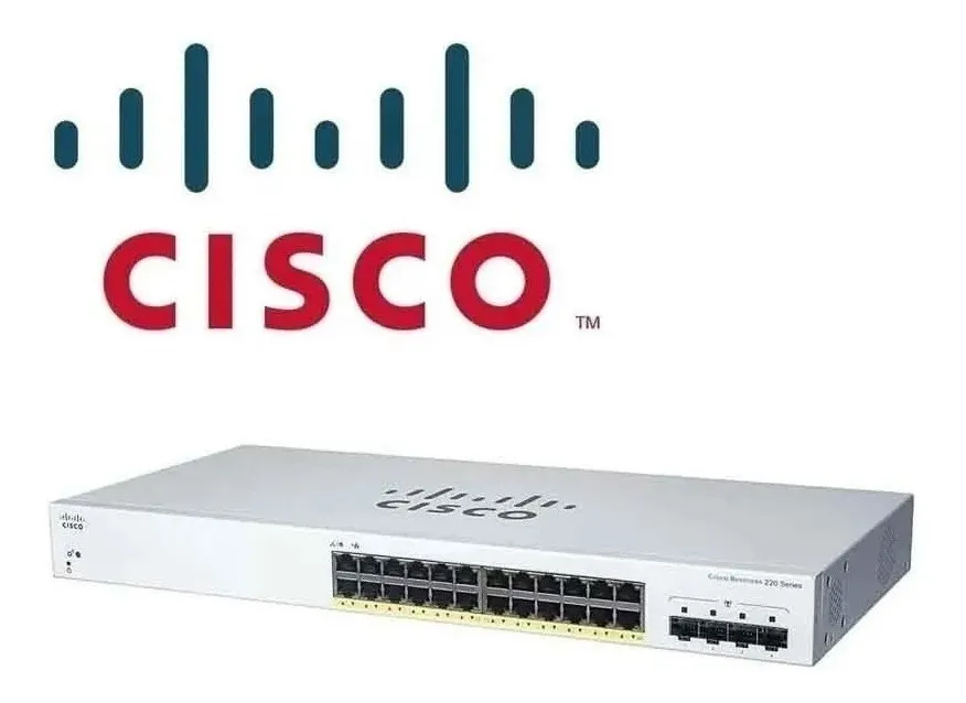 SWITCH CISCO CBS220-24P-4G, 24 PORT PoE 10/100/1000