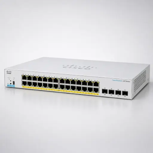 [CBS220-24P-4G] SWITCH CISCO CBS220-24P-4G, 24 PORT PoE 10/100/1000